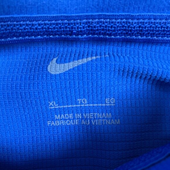 Nike Dri-Fit Polo Shirt Blue XL 100% Polyester Athletic Golf Short Sleeve a0699 - Picture 2 of 7